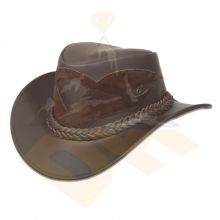 D-Brown Nubic Leather Hat